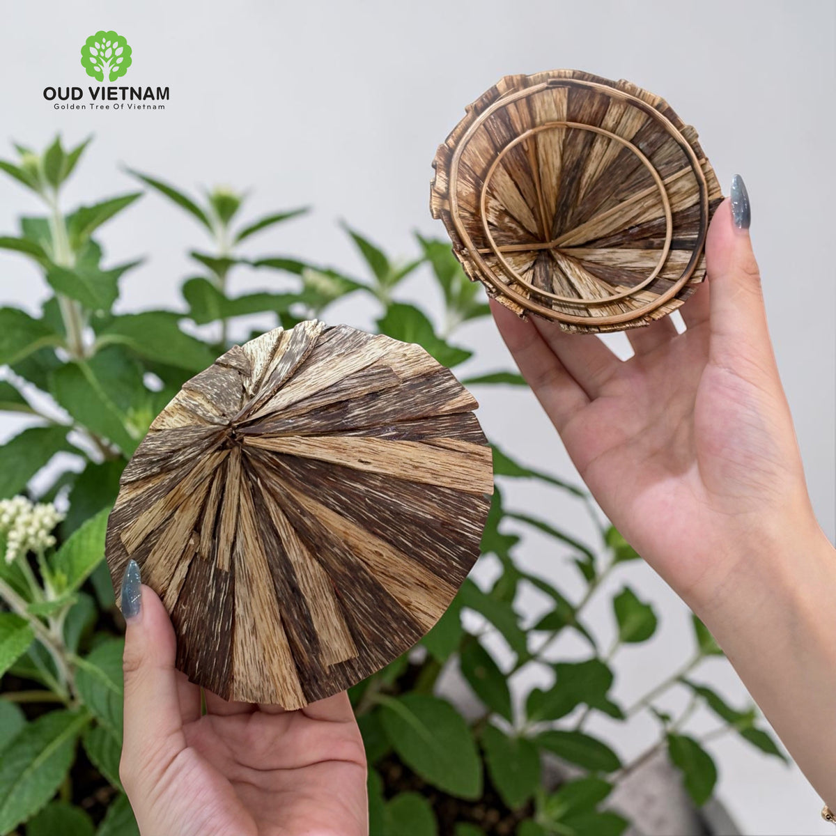 Agarwood Conical Hat Figurine