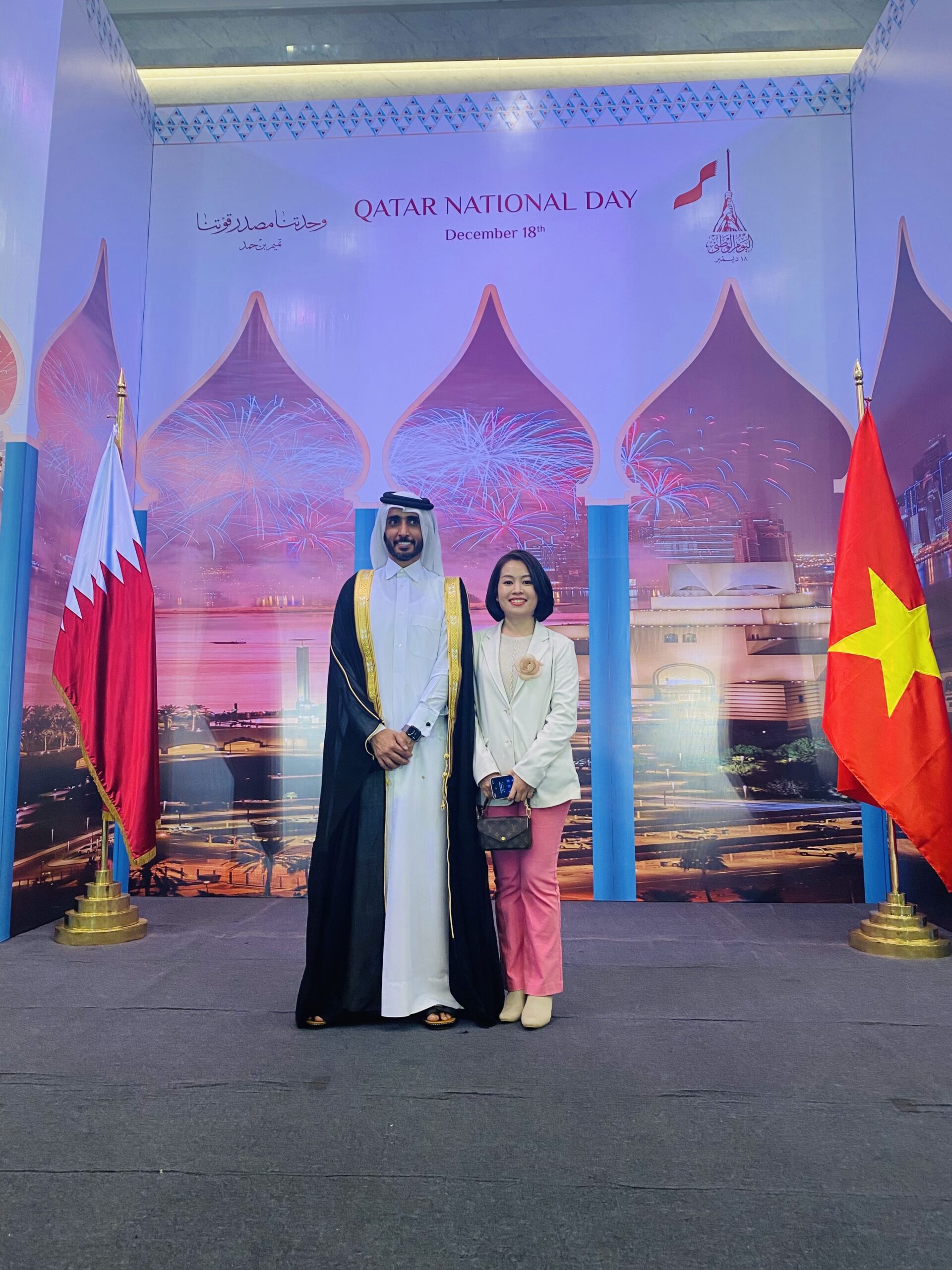 Oud Vietnam celebrates National Day of Qatar at Embassy in Hanoi.