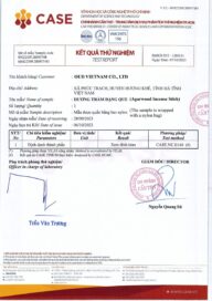 Test Report Of Oud Vietnam Products Sample