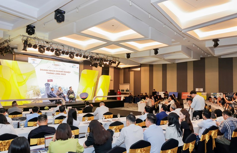 Panorama of the press conference about the 2023 Thang Long Entrepreneurs and Enterprises Honor Ceremony